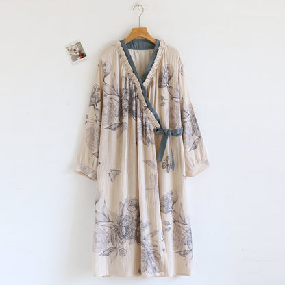 Cotton Kimono Pajama Set Lounge Wear