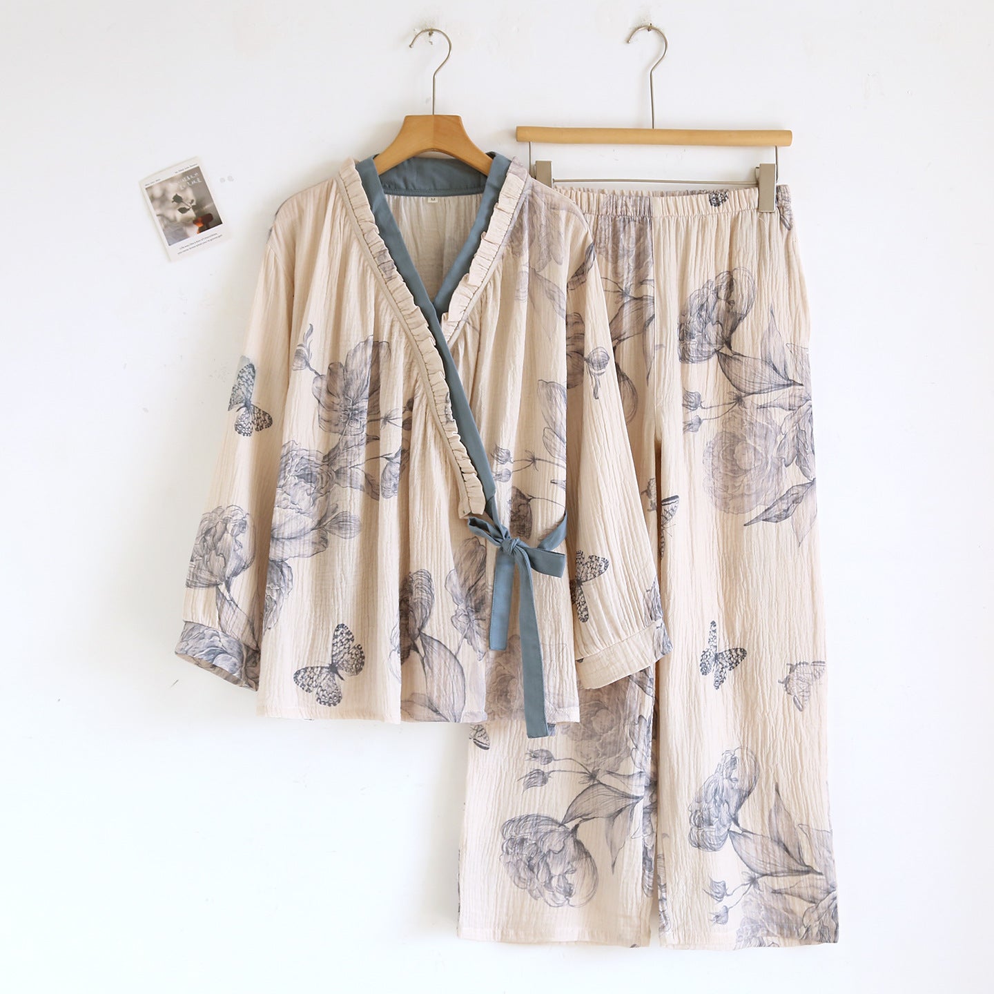 Cotton Kimono Pajama Set Lounge Wear