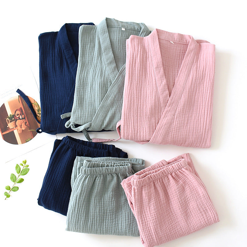 Cotton Kimono Pajamas Set
