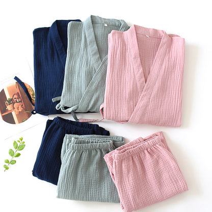 Cotton Kimono Pajamas Set