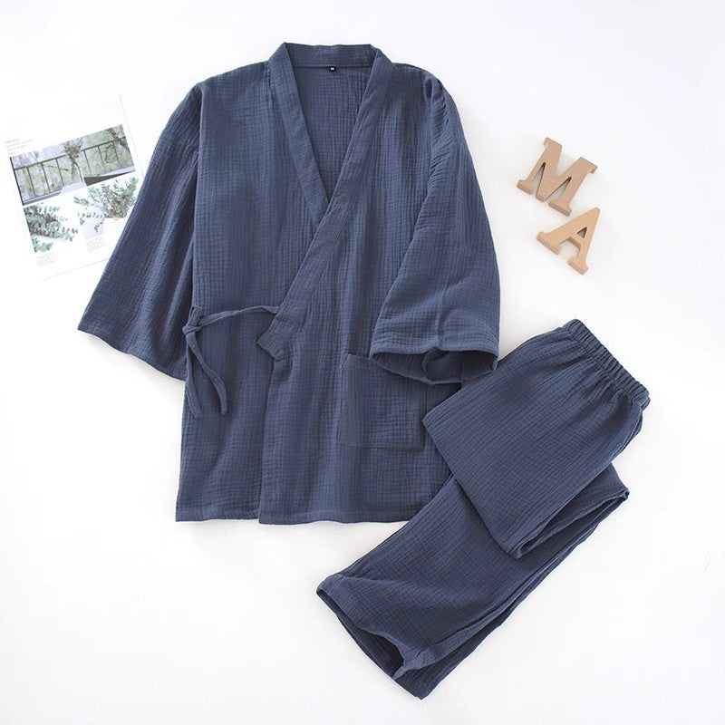 Cotton Kimono Pajamas Set
