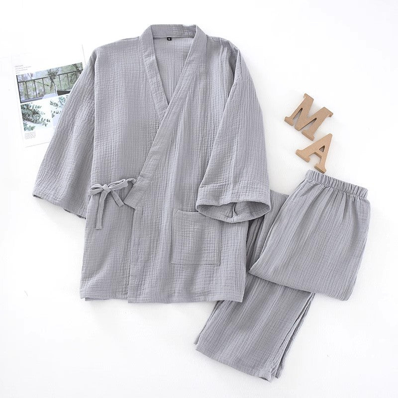 Cotton Kimono Pajamas Set