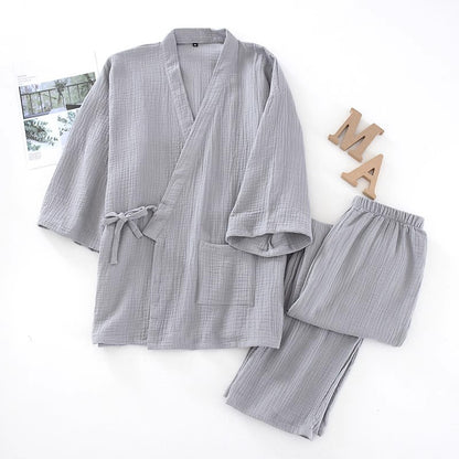 Cotton Kimono Pajamas Set