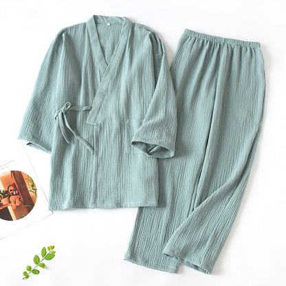 Cotton Kimono Pajamas Set