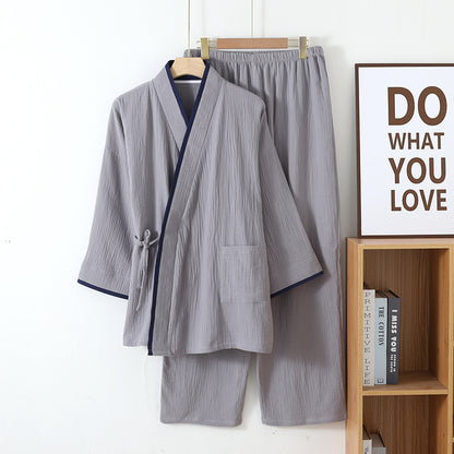 Cotton Kimono Pajamas Suit