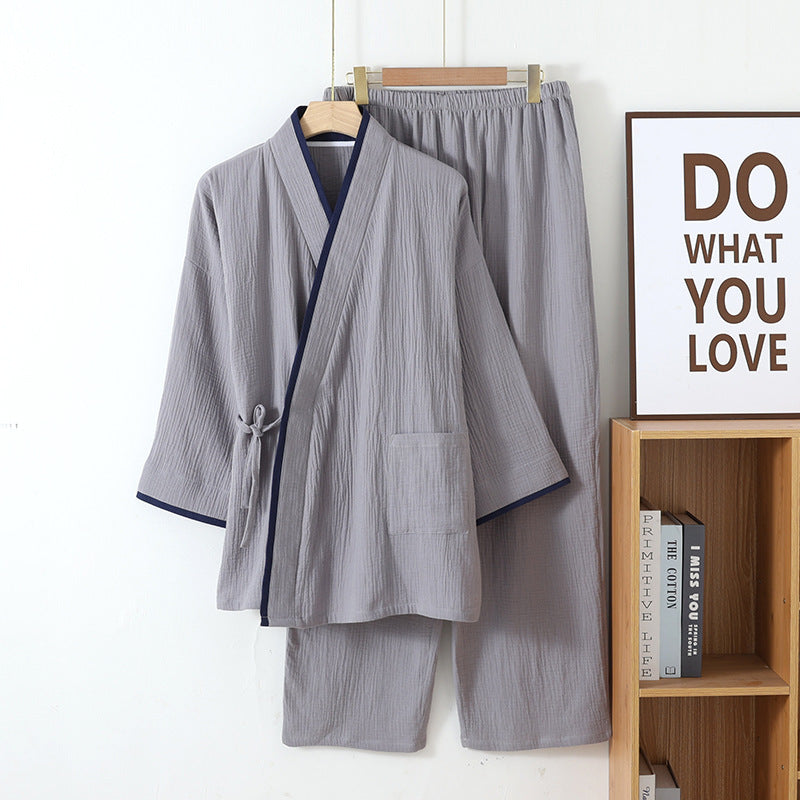 Cotton Kimono Pajamas Suit