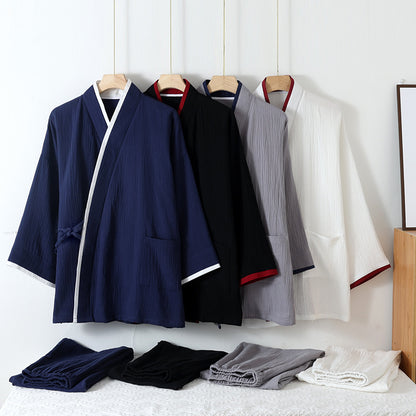 Cotton Kimono Pajamas Suit