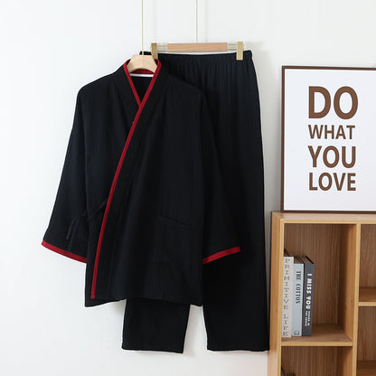 Cotton Kimono Pajamas Suit