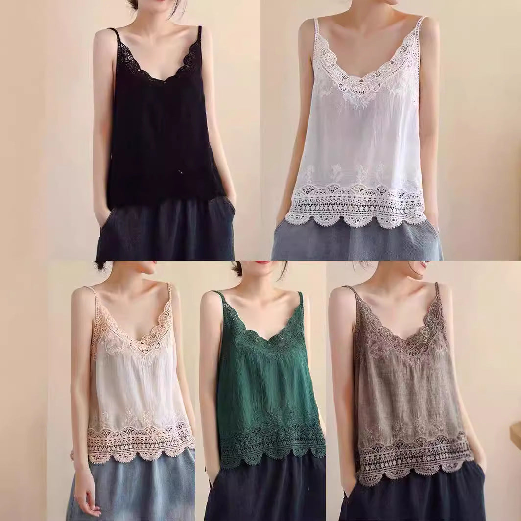 Cotton Lace Cut Out Camisole