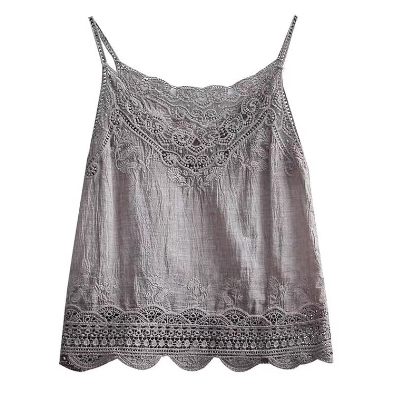 Cotton Lace Cut Out Camisole