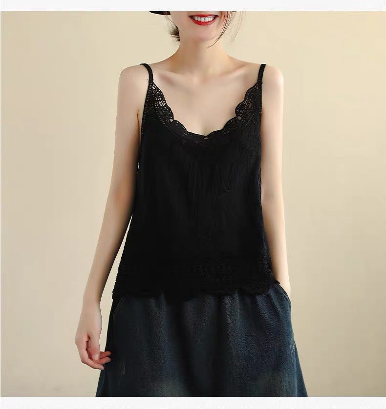 Cotton Lace Cut Out Camisole