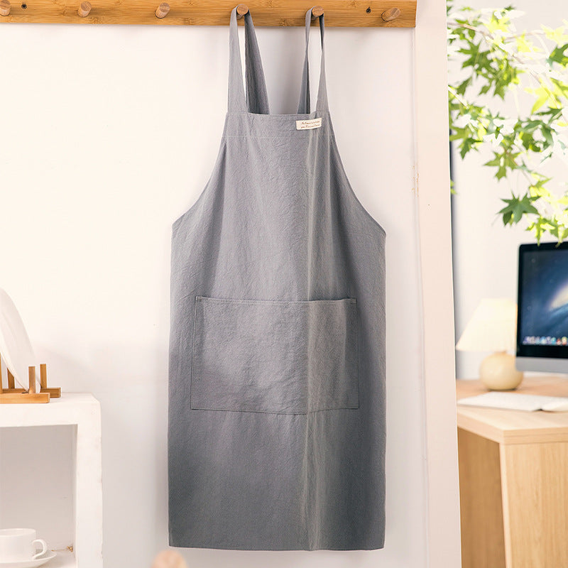 Cotton Linen Apron with Printed Logo