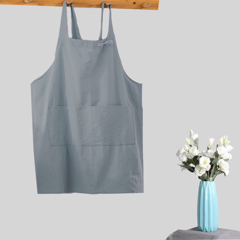 Cotton Linen Apron with Printed Logo
