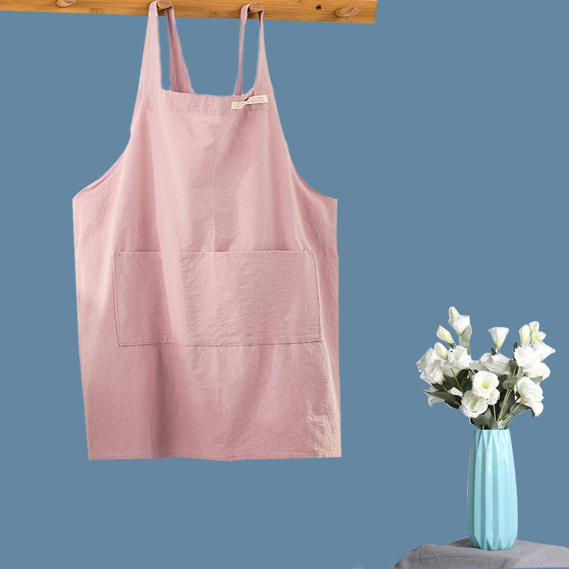 Cotton Linen Apron with Printed Logo