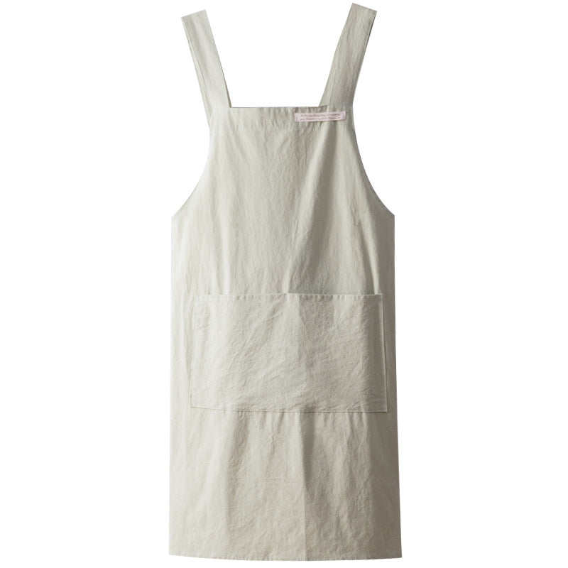 Cotton Linen Apron with Printed Logo