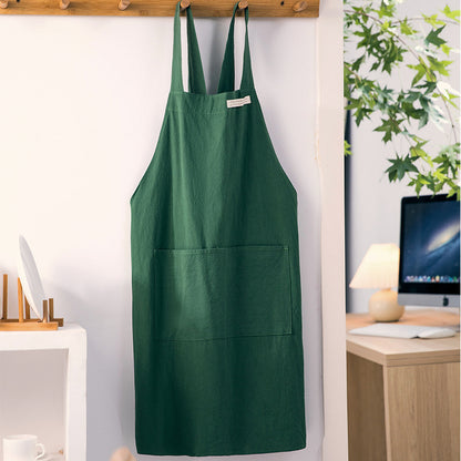Cotton Linen Apron with Printed Logo