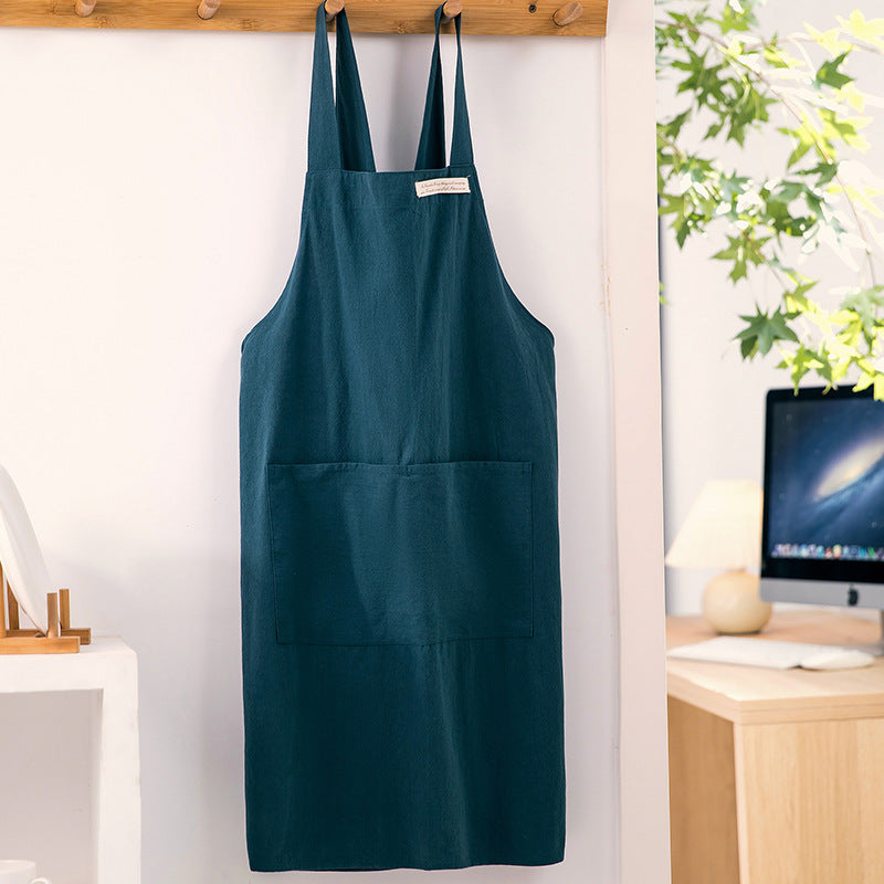 Cotton Linen Apron with Printed Logo