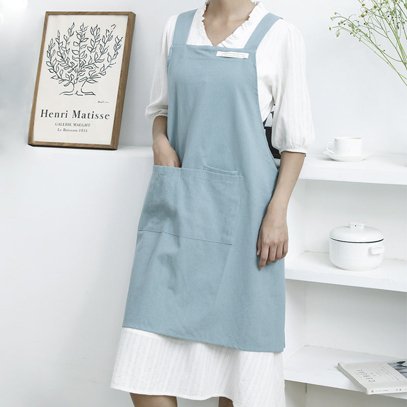 Cotton Linen Apron with Printed Logo