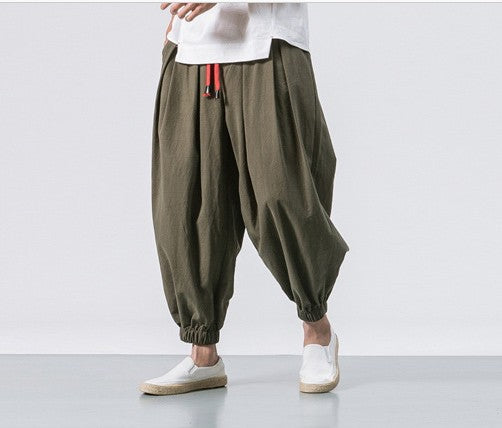 Cotton Linen Men's Casual Pants
