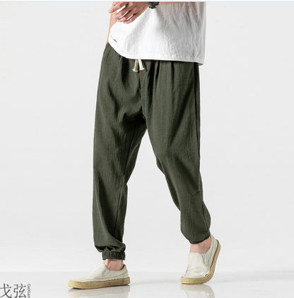 Cotton Linen Men's Casual Pants