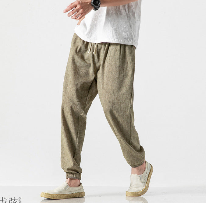 Cotton Linen Men's Casual Pants