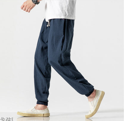 Cotton Linen Men's Casual Pants