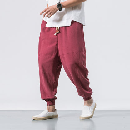 Cotton Linen Men's Casual Pants