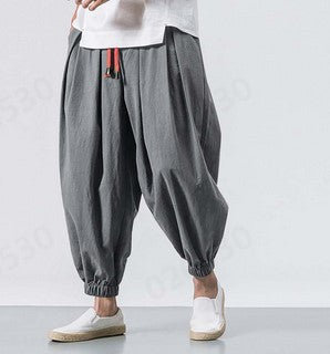 Cotton Linen Men's Casual Pants