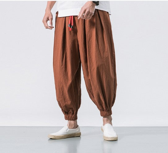 Cotton Linen Men's Casual Pants