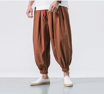 Cotton Linen Men's Casual Pants
