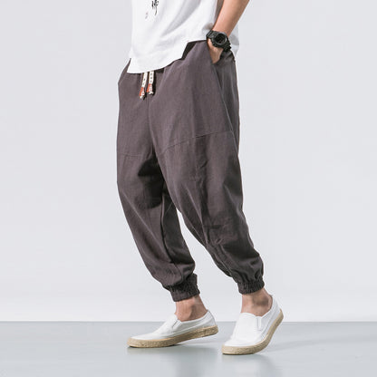 Cotton Linen Men's Casual Pants
