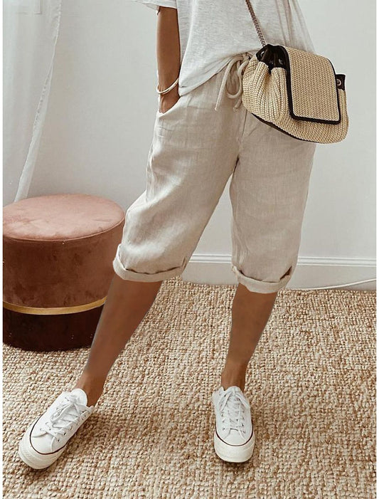 Cotton linen pants