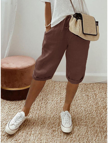 Cotton linen pants