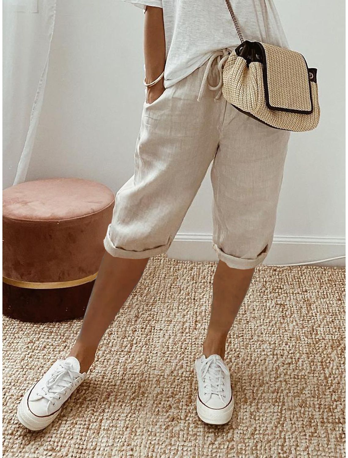 Cotton linen pants