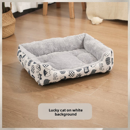 Cotton Linen Pet Bed Mat