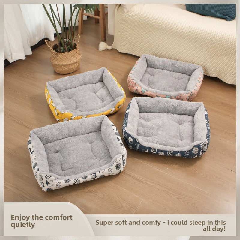 Cotton Linen Pet Bed Mat