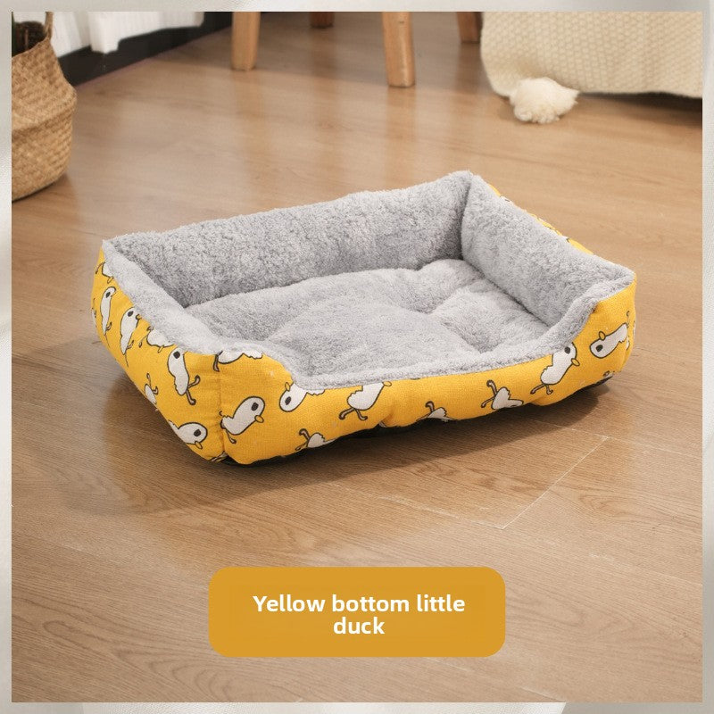 Cotton Linen Pet Bed Mat
