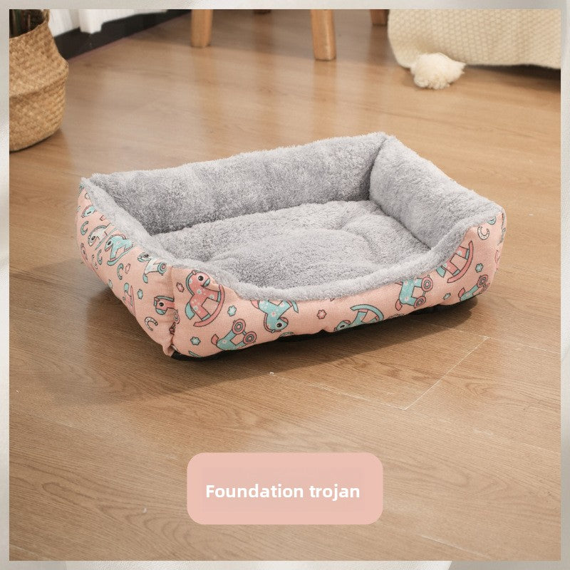 Cotton Linen Pet Bed Mat