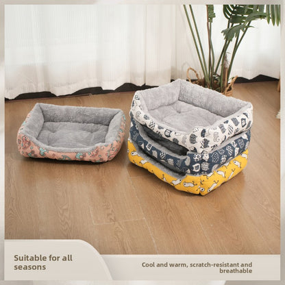 Cotton Linen Pet Bed Mat