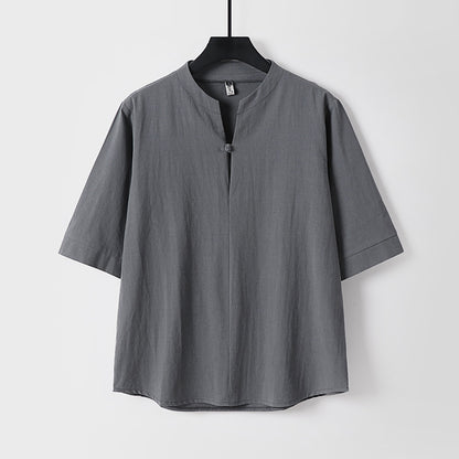 Cotton-linen short sleeve