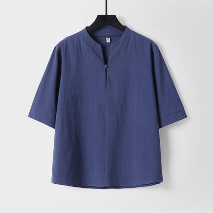 Cotton-linen short sleeve