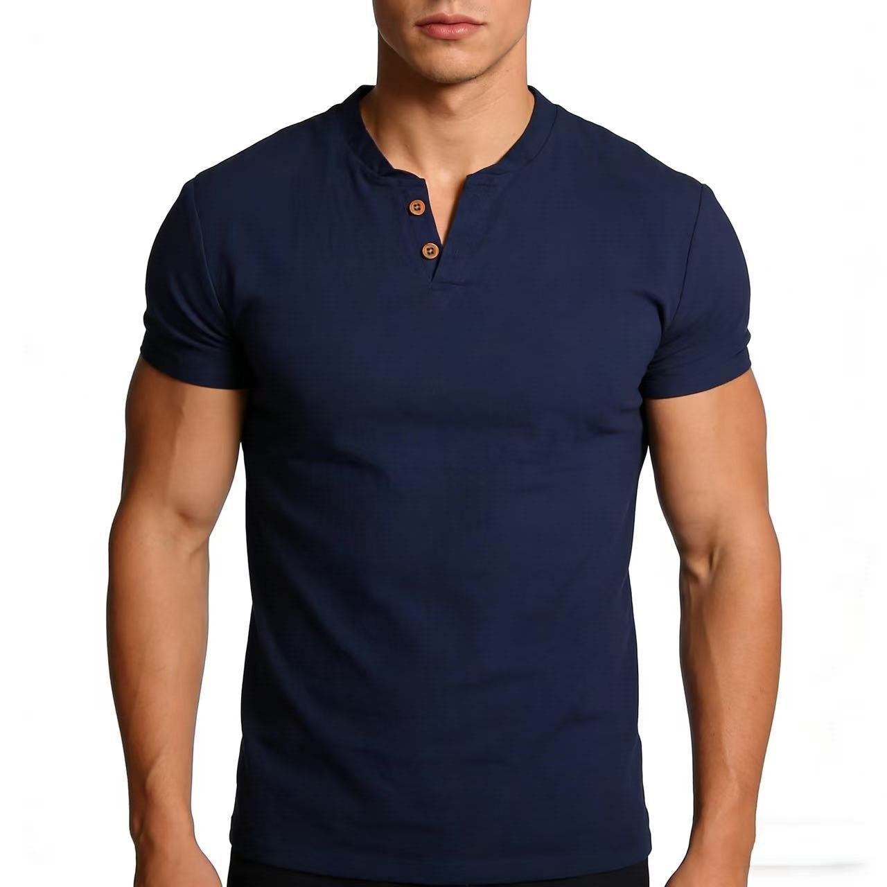 Cotton-linen short sleeves