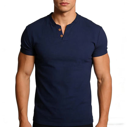 Cotton-linen short sleeves