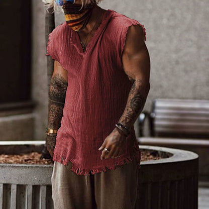 Cotton Linen Sleeveless Vest