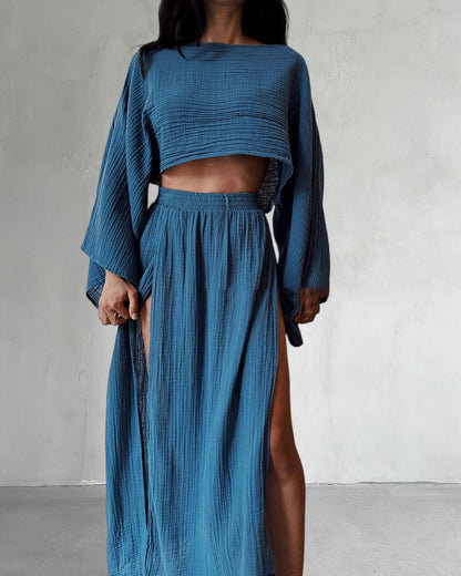 Cotton Linen Two Piece Set