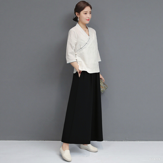Cotton Linen Yoga Suit