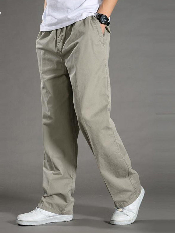 Cotton Men's Elastic Waist Casual Pants
