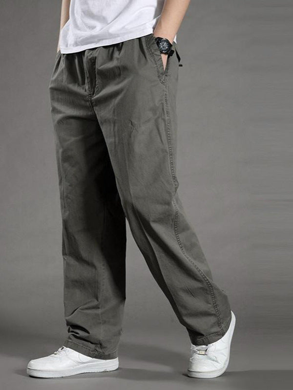 Cotton Men's Elastic Waist Casual Pants