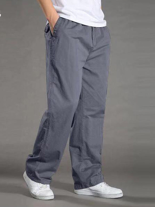 Cotton Men's Elastic Waist Casual Pants