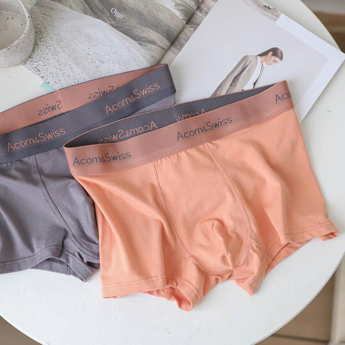 Cotton Men's Underwear with Antibacterial Graphene Lining